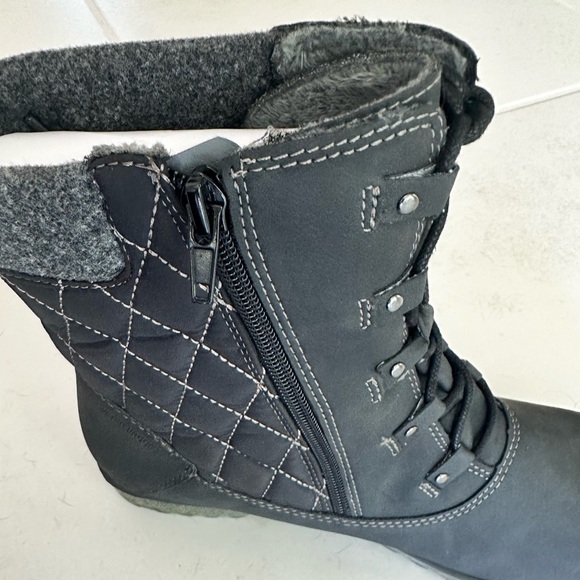 NIB. JBU BY JAMBU Summit Waterproof Boot Shoes Black 9W Lace up W Zipper - Picture 6 of 9